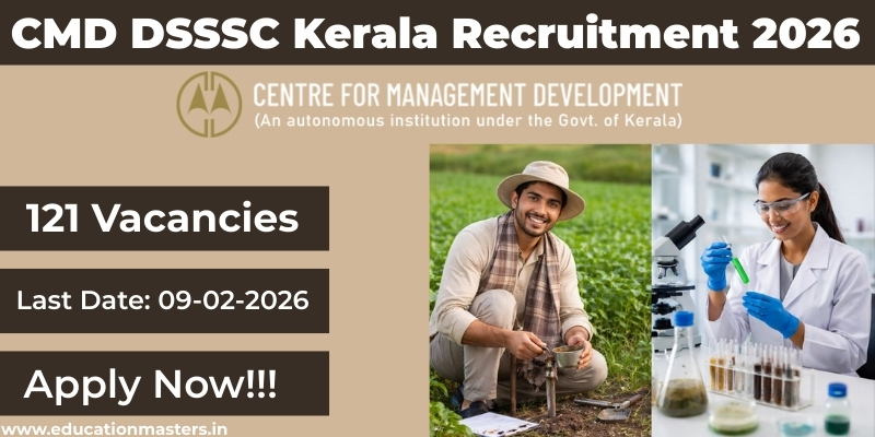 CMD DSSSC Kerala Recruitment 2026